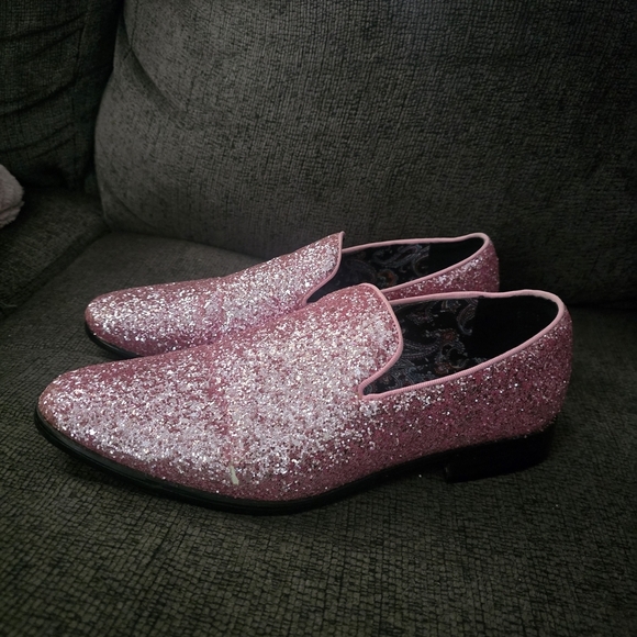 Enzo Romeo | Pink Glitter Loafers Men\'s Size 14 main image 4